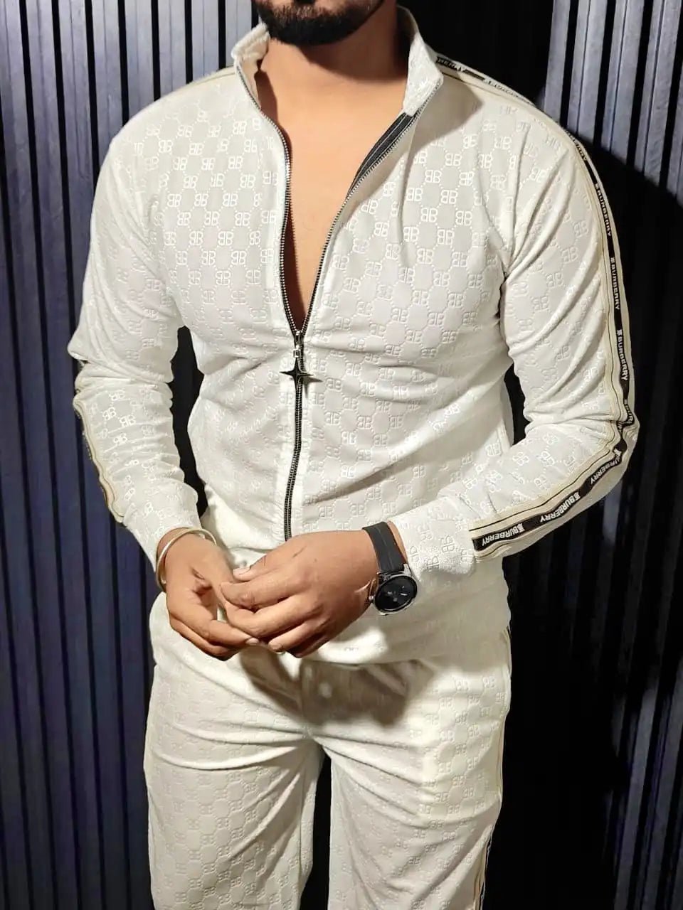 BB EMBOSSED TRACKSUIT - WHITE - Under Attack