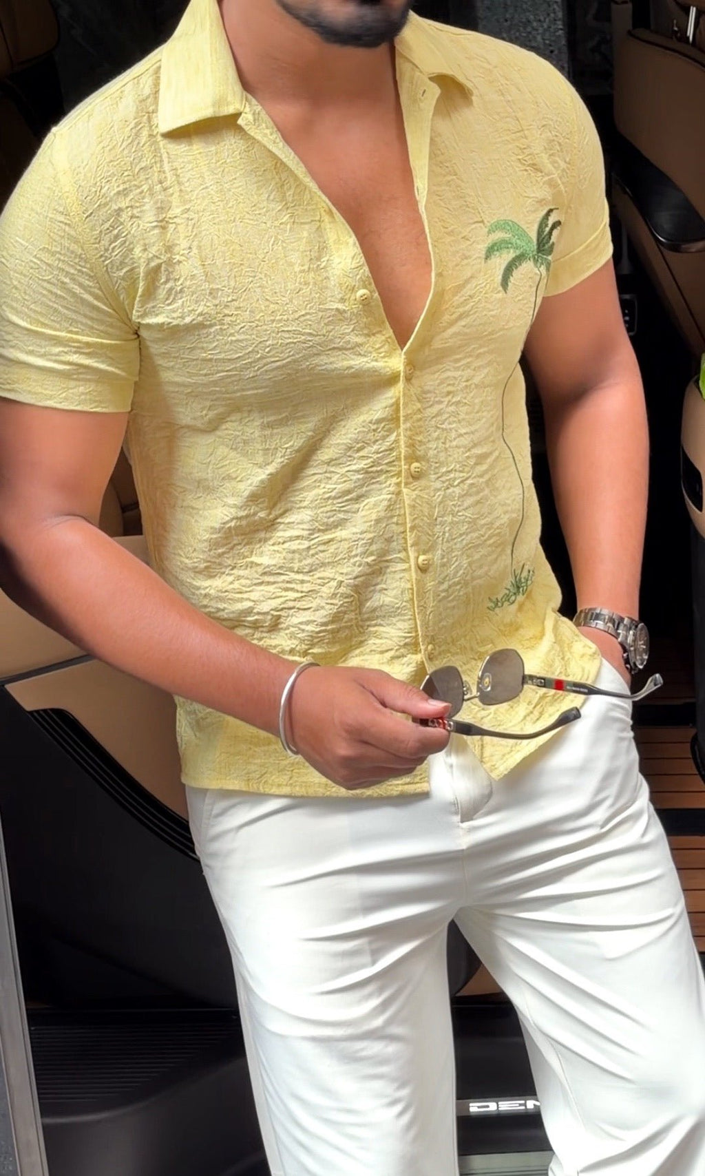 Beijing Edition Premium Linen Shirt - Yellow - Under Attack