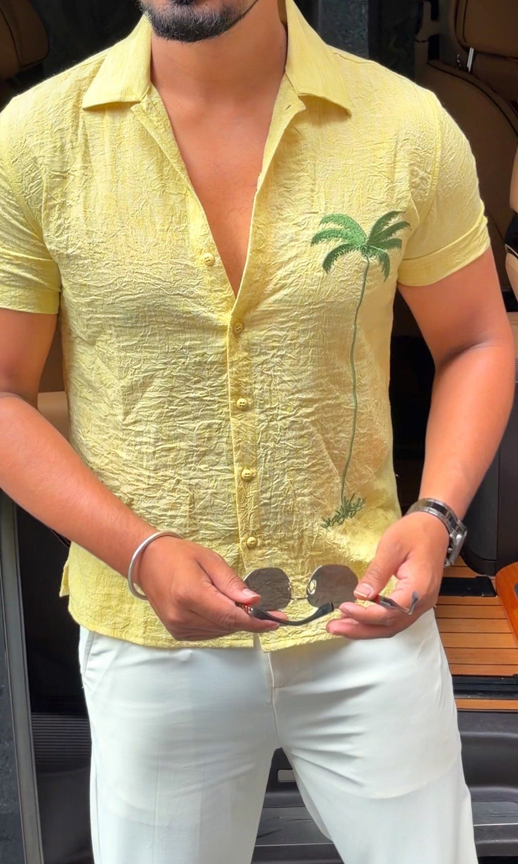 Beijing Edition Premium Linen Shirt - Yellow - Under Attack