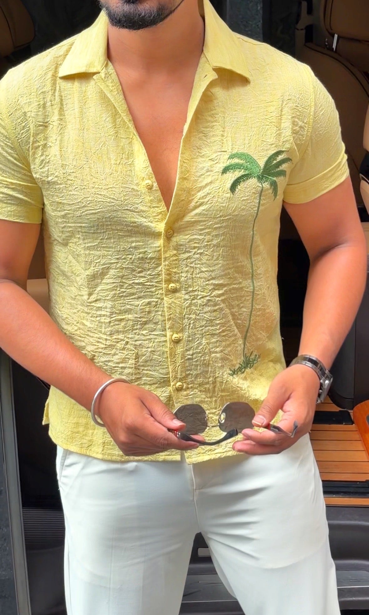 Beijing Edition Premium Linen Shirt - Yellow - Under Attack