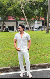 Beijing Premium Linen Coord Set - White