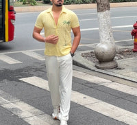 Beijing Premium Linen Coord Set - Yellow