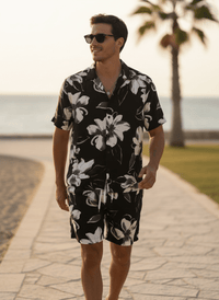 BOLDFloral Abstract Coord set - BLACK
