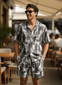 Brushstroke Abstract Coord set - GREY