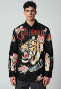 CEDHARD TIGER PRINT SHIRT- BLACK - Under Attack