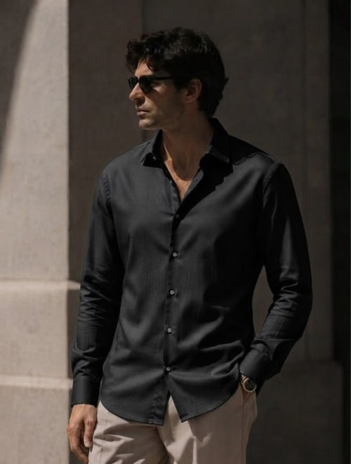 Charcoal V Logo shirt - Under Attack