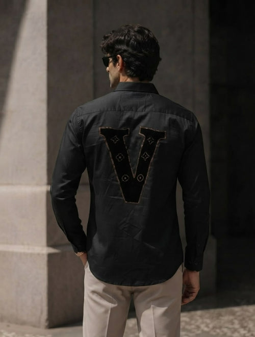 Charcoal V Logo shirt - Under Attack