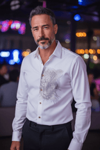 Cheetah Jacquard Shirt - WHITE - Under Attack
