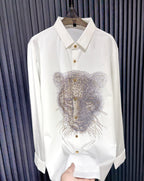 Cheetah Jacquard Shirt - WHITE - Under Attack