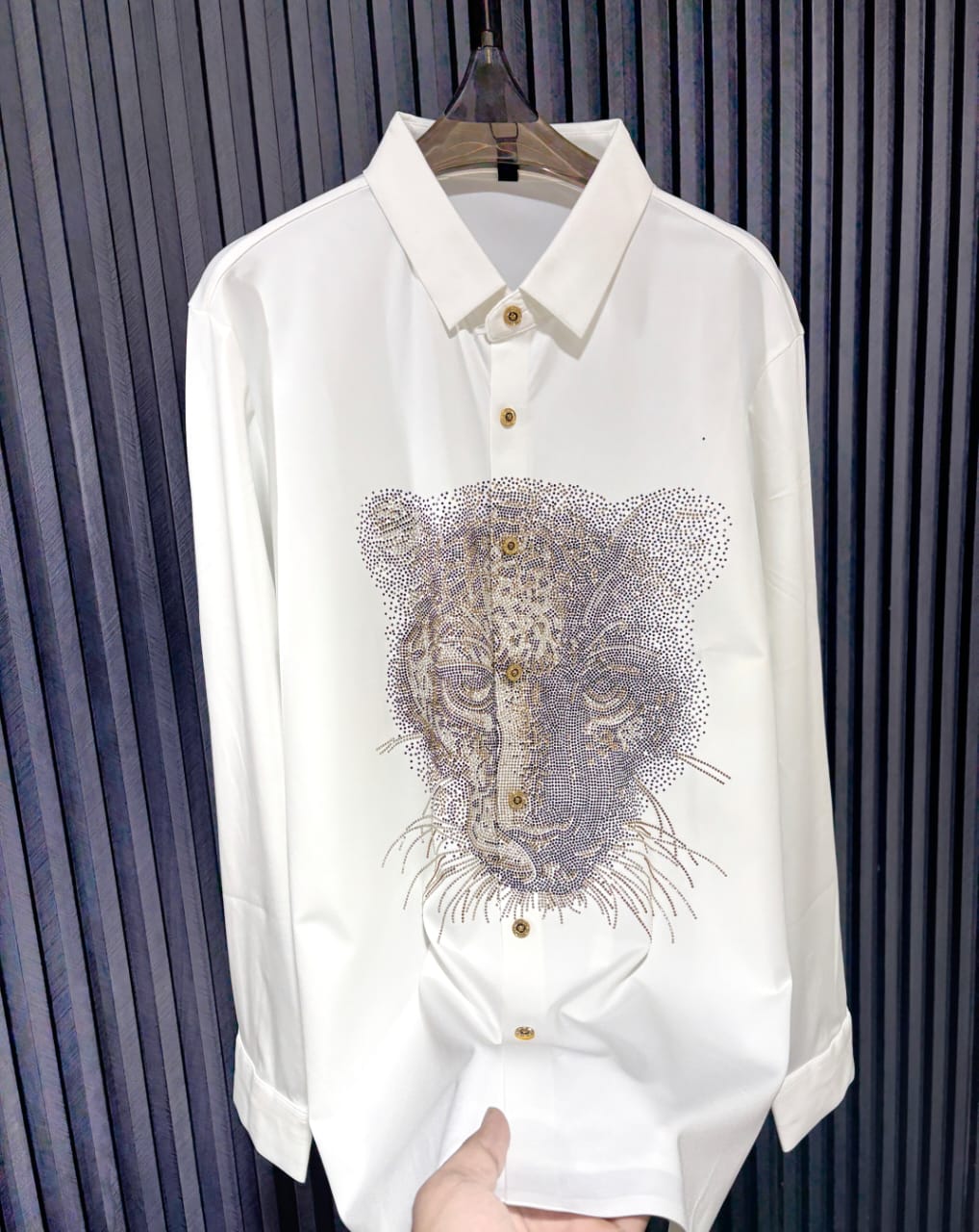Cheetah Jacquard Shirt - WHITE - Under Attack