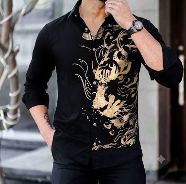 Cheetah Roar Japanese Shirt - Black - Under Attack