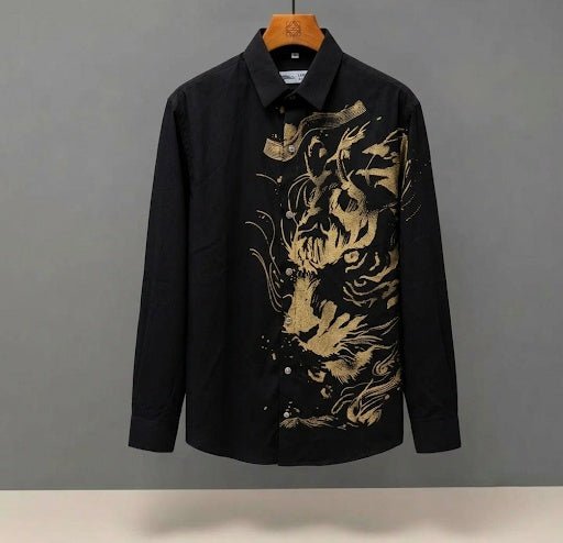 Cheetah Roar Japanese Shirt - Black - Under Attack