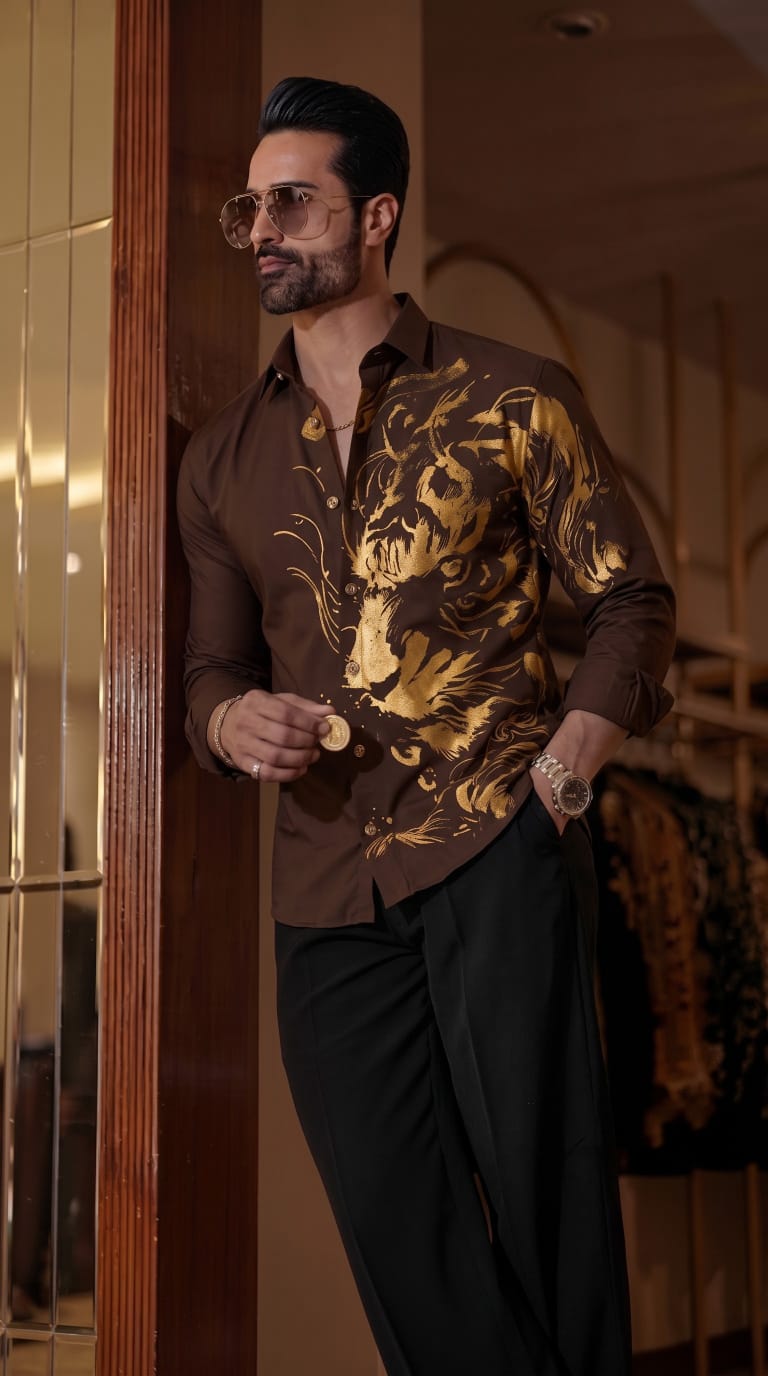 Cheetah Roar Japanese Shirt - Brown - Under Attack