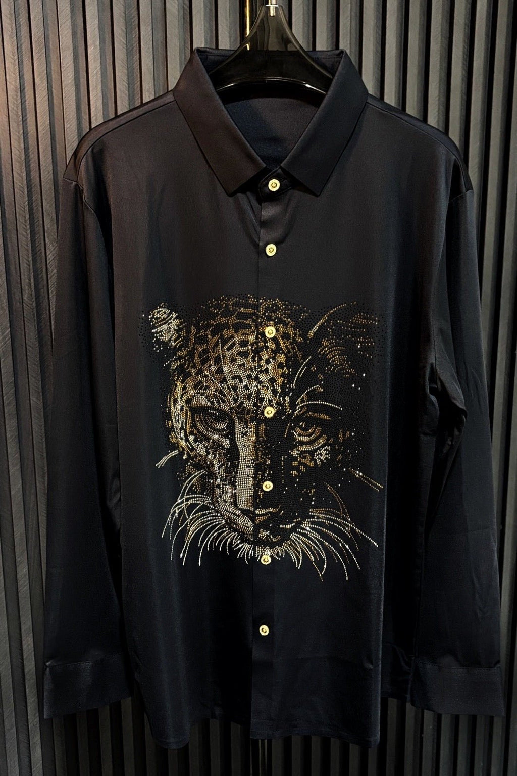Cheetah Royal Jacquard Shirt - BLACK - Under Attack