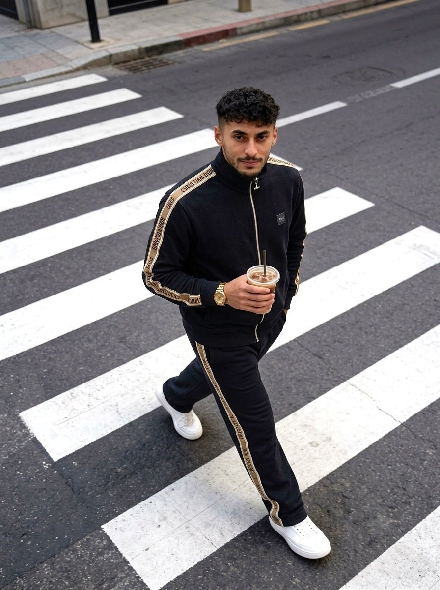 christan dior side patti tracksuit - black - Under Attack