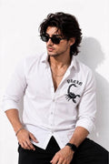 Coastal Crab Luxury Resort Shirt - White - Under Attack