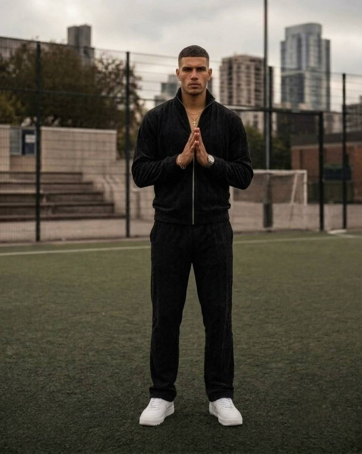 Cozy Embossed Tracksuit - Black - Under Attack