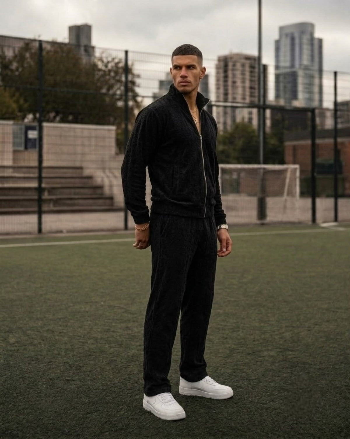 Cozy Embossed Tracksuit - Black - Under Attack