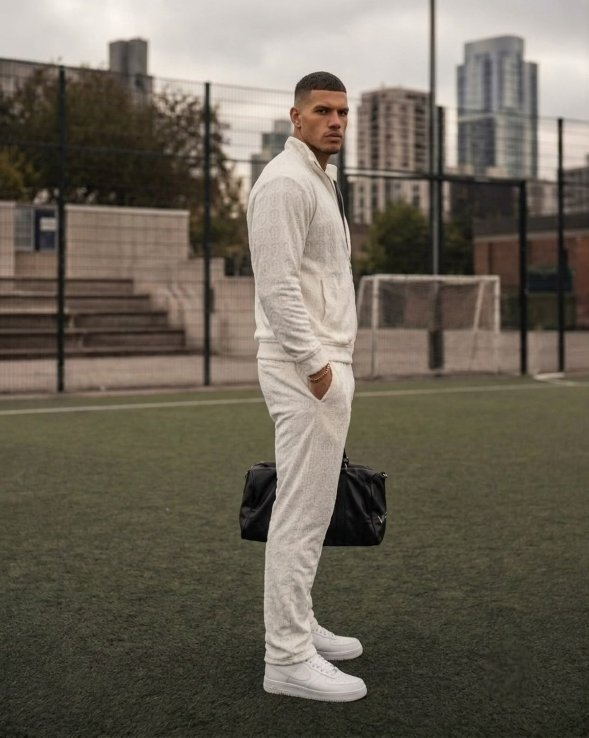 Cozy Embossed Tracksuit - White - Under Attack