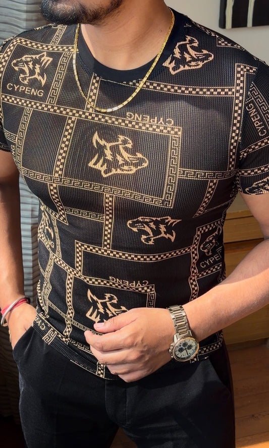 Cypeng tiger crochet tshirt - coral - Under Attack