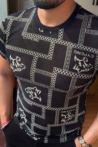 Cypeng tiger crochet tshirt - white