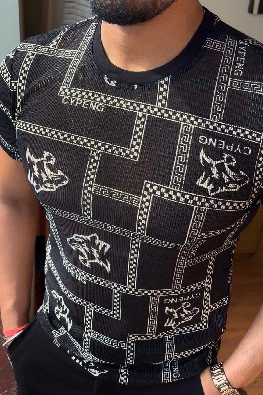 Cypeng tiger crochet tshirt - white - Under Attack