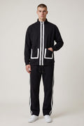 Double stripe tracksuit - black - Under Attack