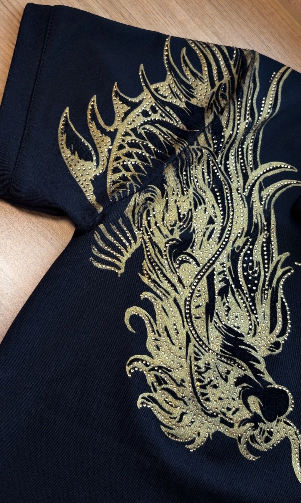 Dragon Half Sleeves Polo Tshirt - Black - Under Attack