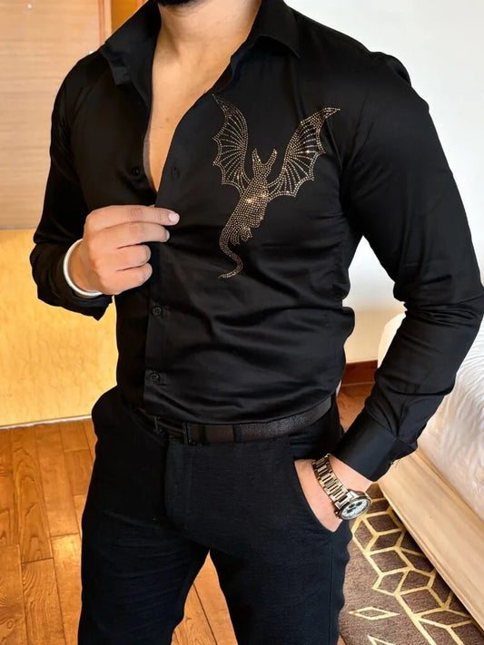 Dragon Wrinkle Free Lycra Shirt - Black - Under Attack
