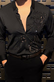 Dragonfly Royale Jacquard Shirt - BLACK - Under Attack