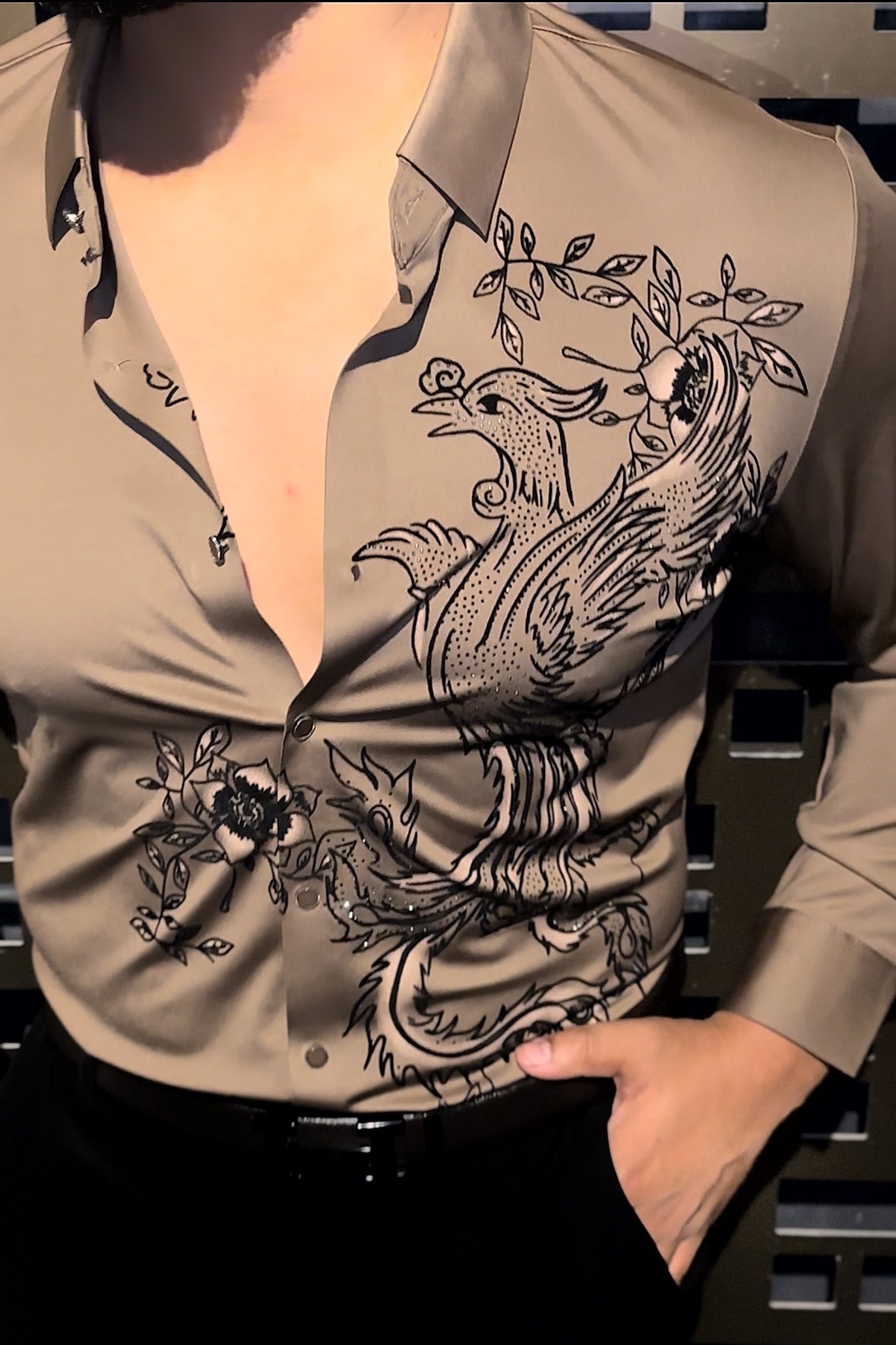 Dragonfly Royale Jacquard Shirt - Camel - Under Attack