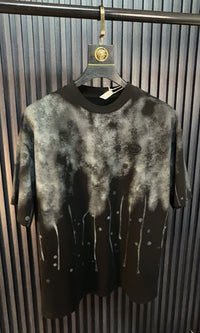 Drip paint oversized tshirt - black