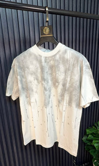 Drip paint oversized tshirt - white