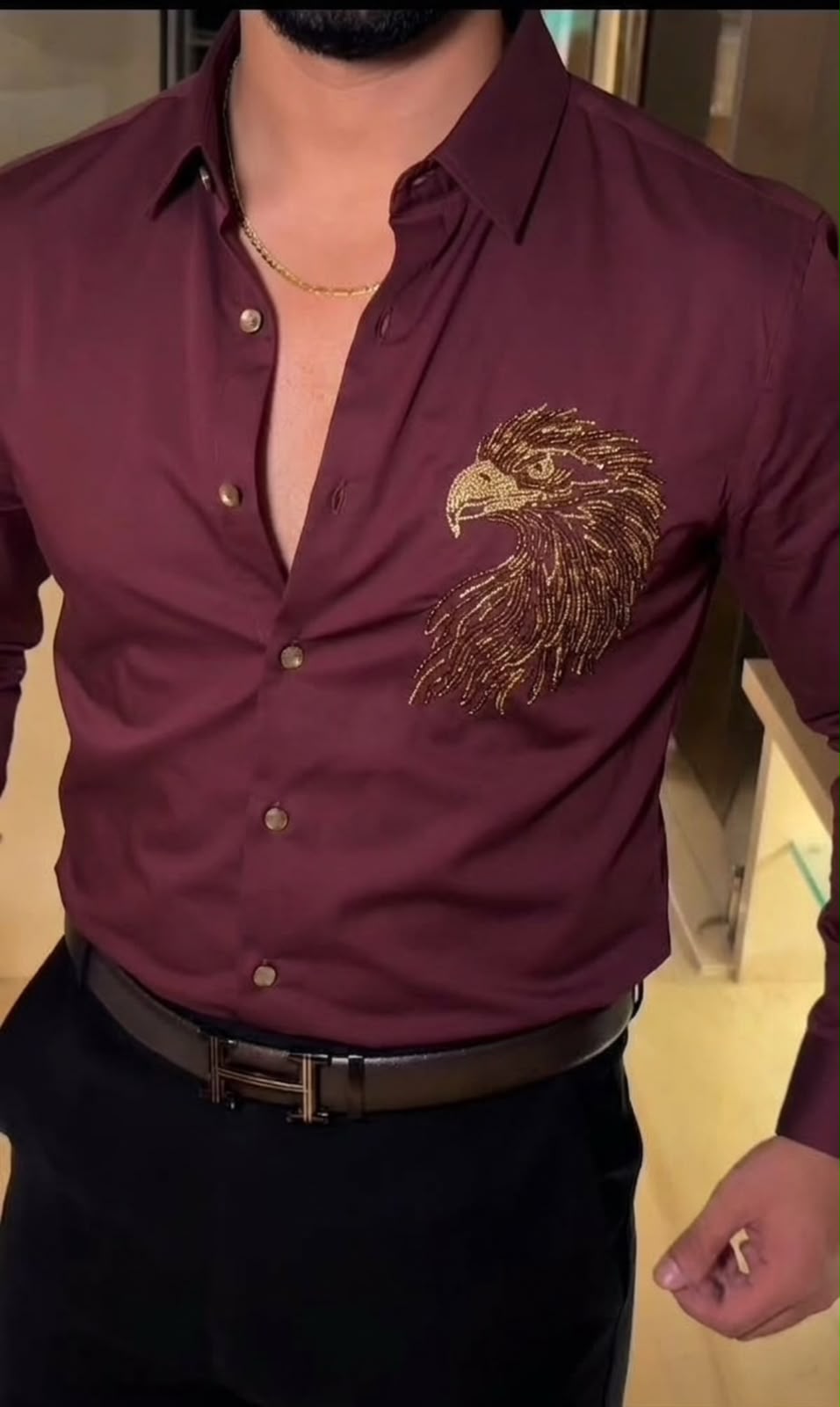 Eagle Apex Luxe Stitchless Jacquard Shirt - Wine - Under Attack