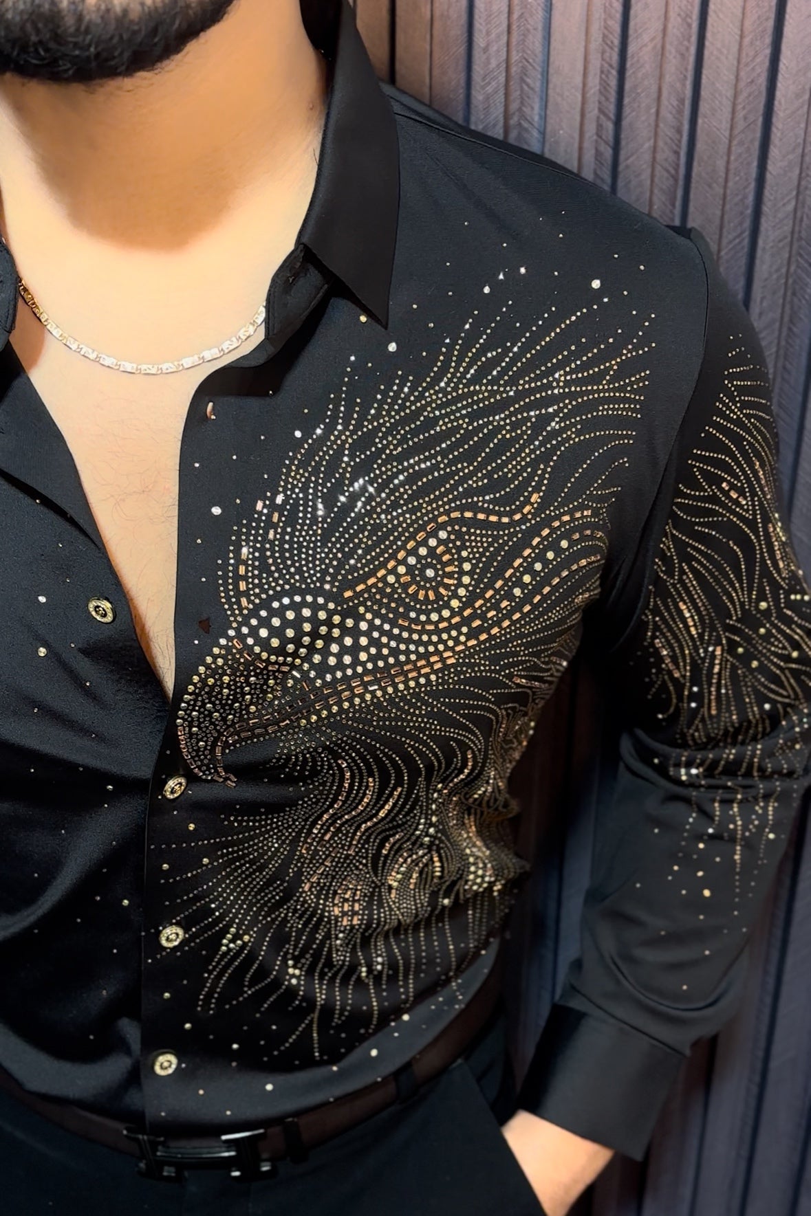 Eagle Jacquard Shirt - BLACK - Under Attack