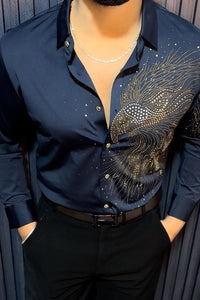 Eagle Royal Jacquard Shirt - NAVY