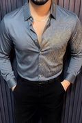 Eagle Royal Jacquard Shirt - CHARCOAL - Under Attack