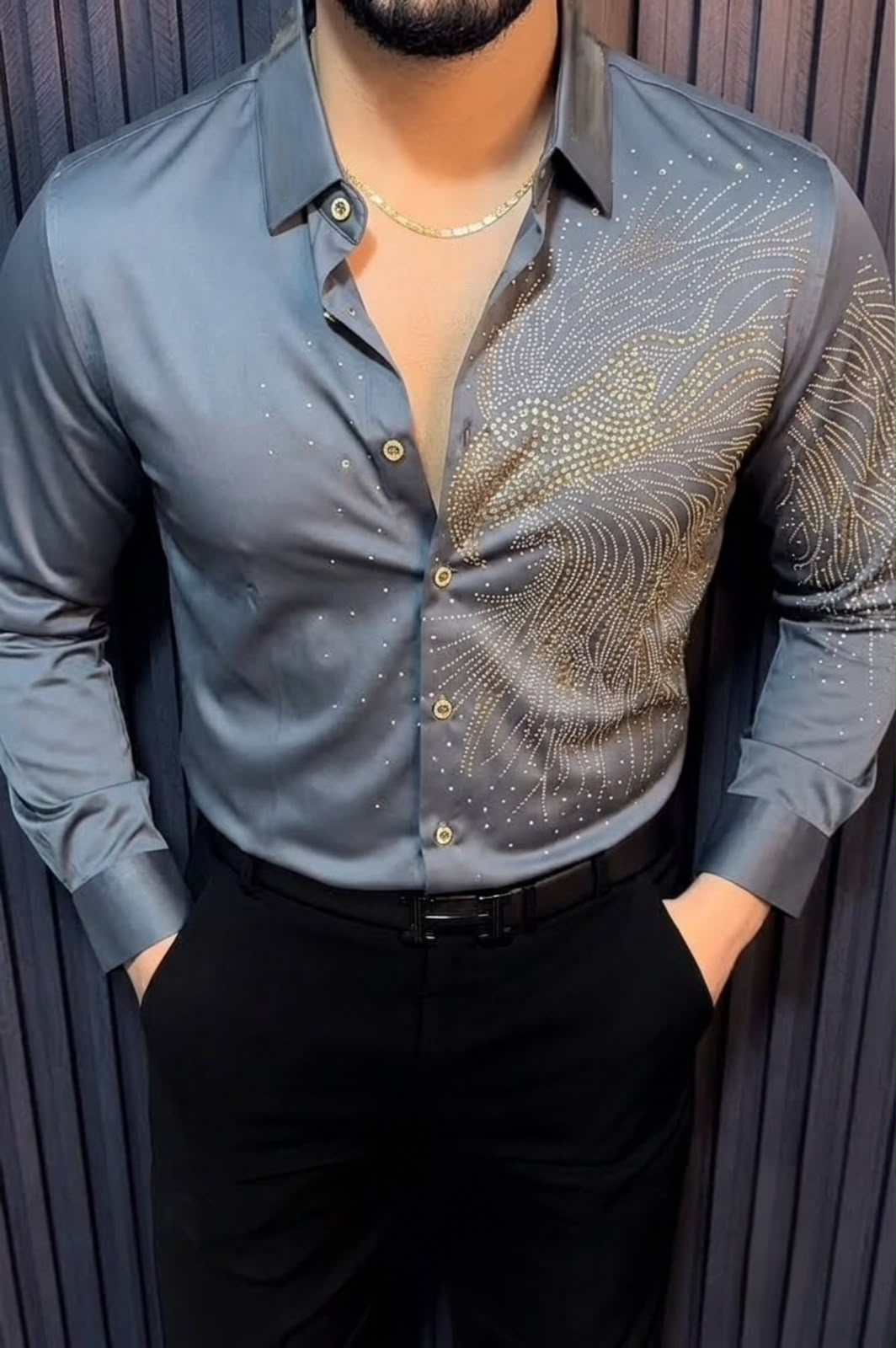 Eagle Royal Jacquard Shirt - CHARCOAL - Under Attack