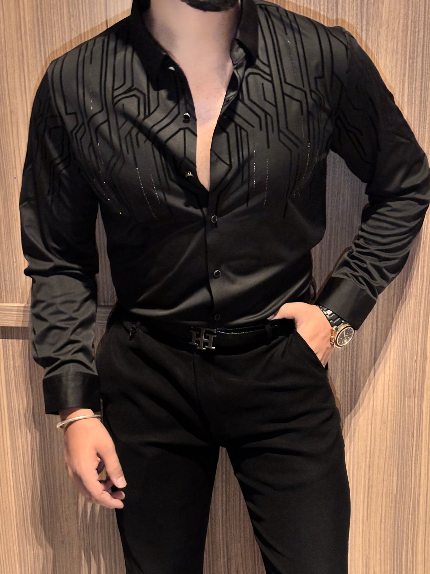 Electrify Jacquard Shirt - BLACK - Under Attack