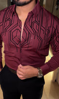 Electrify Jacquard Shirt - WINE - Under Attack