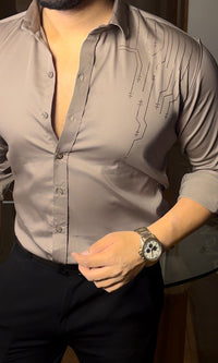 Electrify Luxe Stitchless Wrinkle Free Lycra Shirt - Camel