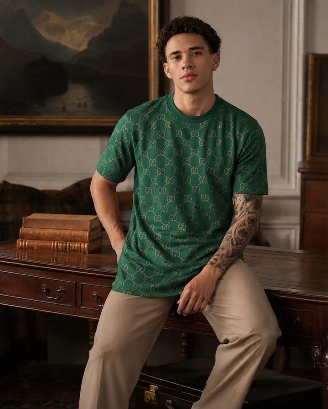 Evergreen Grid T shirt - Under Attack