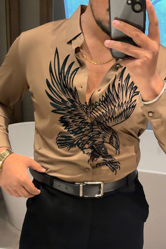 Falcon Legacy Jacquard Shirt - CAMEL - Under Attack