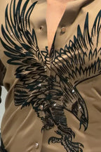 Falcon Legacy Jacquard Shirt - CAMEL - Under Attack