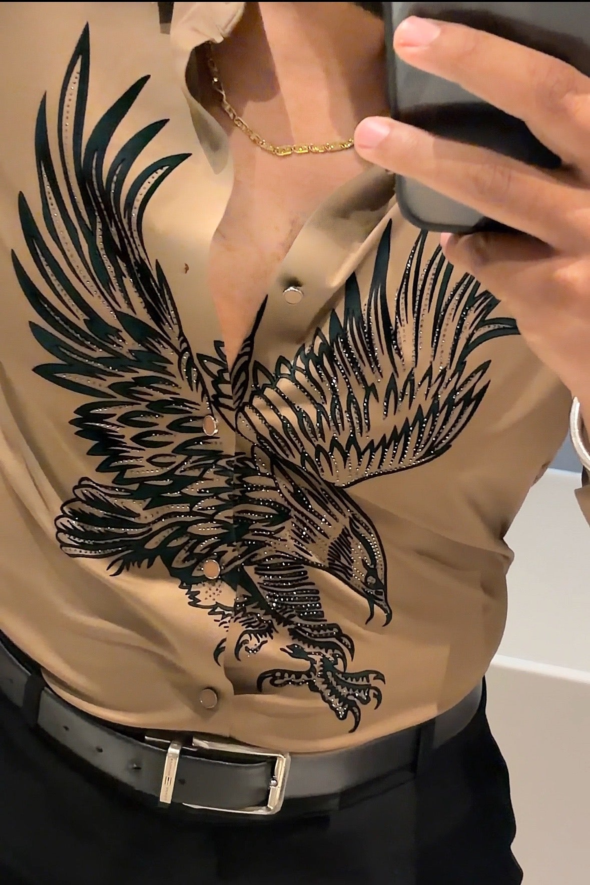 Falcon Legacy Jacquard Shirt - CAMEL - Under Attack