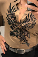 Falcon Legacy Jacquard Shirt - CAMEL - Under Attack