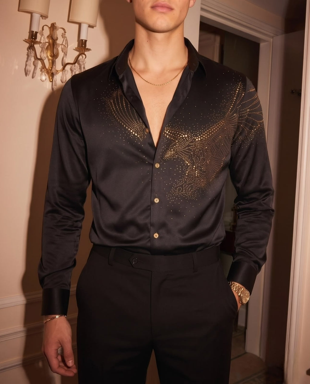 Falcon Royal Stitchless Jacquard Shirt - Black - Under Attack