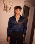 Falcon Royal Stitchless Jacquard Shirt - Navy - Under Attack