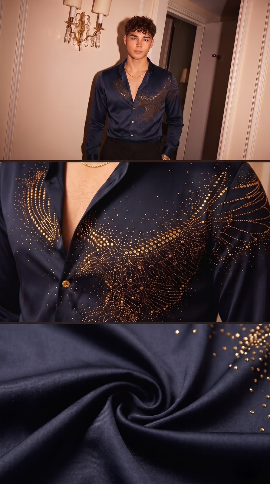 Falcon Royal Stitchless Jacquard Shirt - Navy - Under Attack