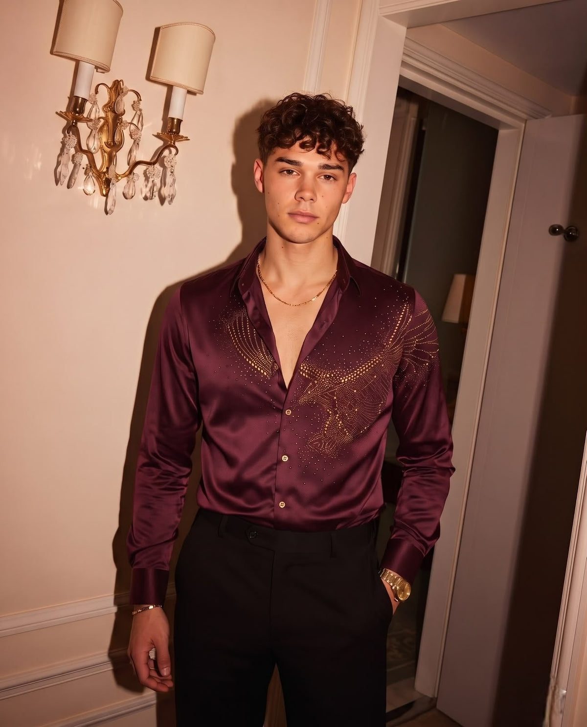 Falcon Royal Stitchless Jacquard Shirt - Wine - Under Attack